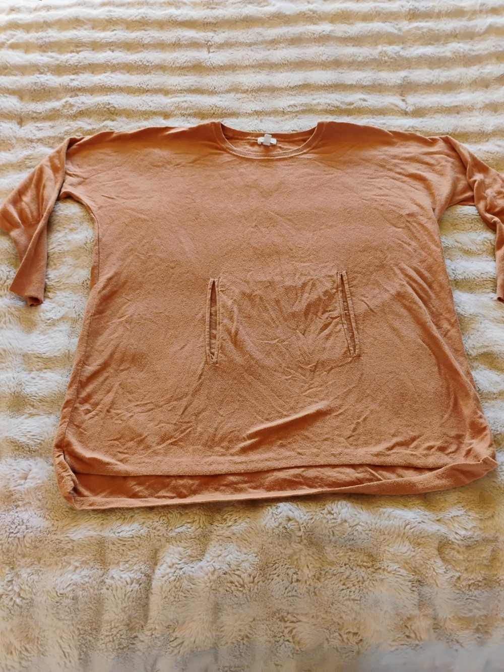 Burndt Orange Kangaroo Pocket Sweater